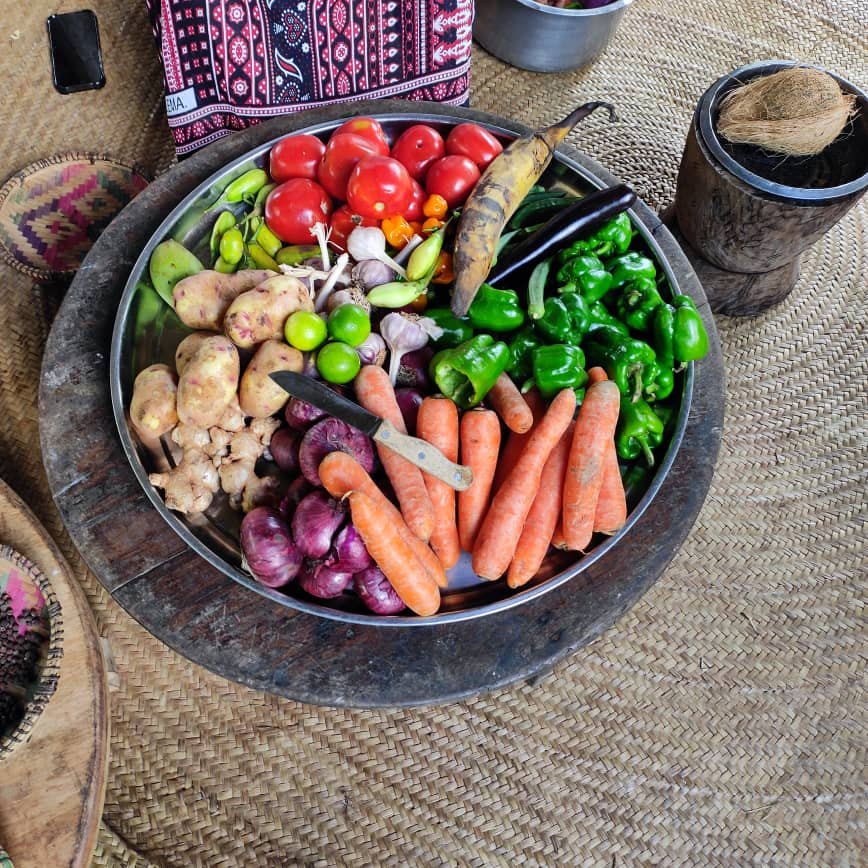 Tropical fruits and spices